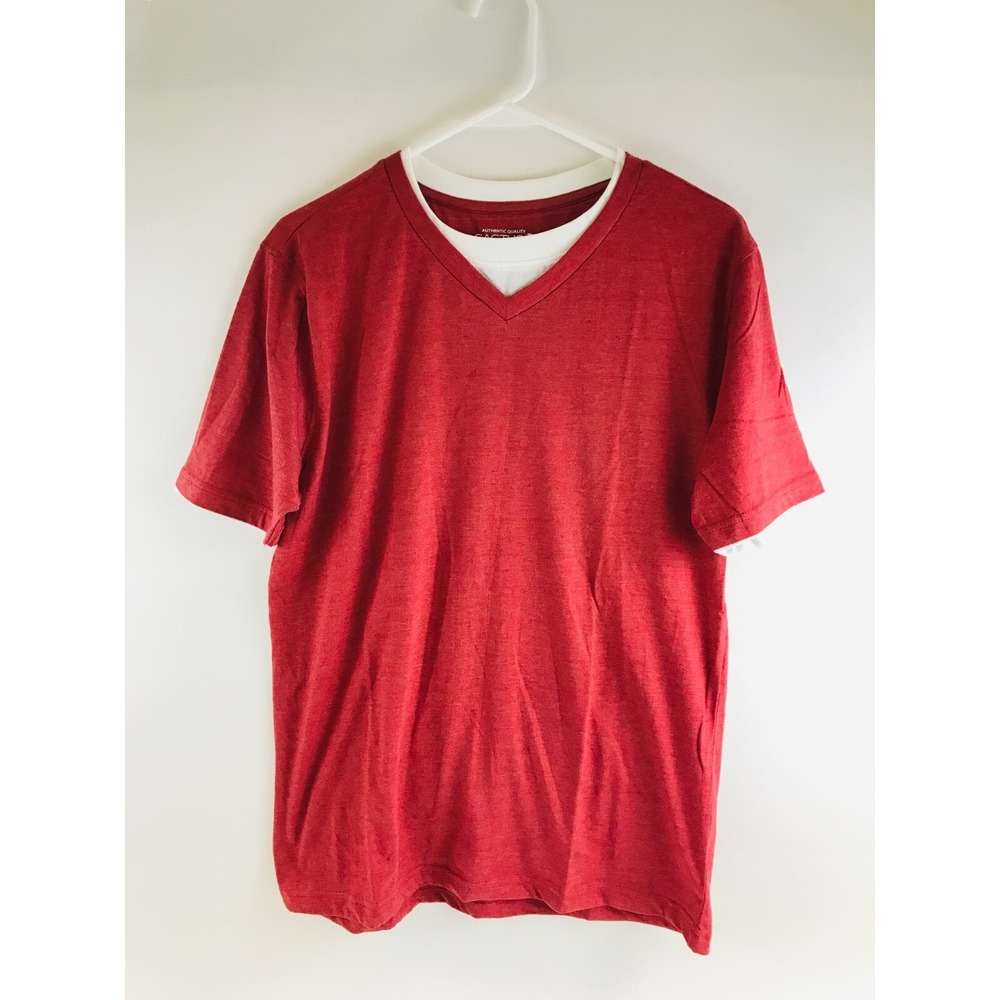 Cactus T-Shirt Men's Size Medium Red Layered Round/V-neck Short Sleeve Tee